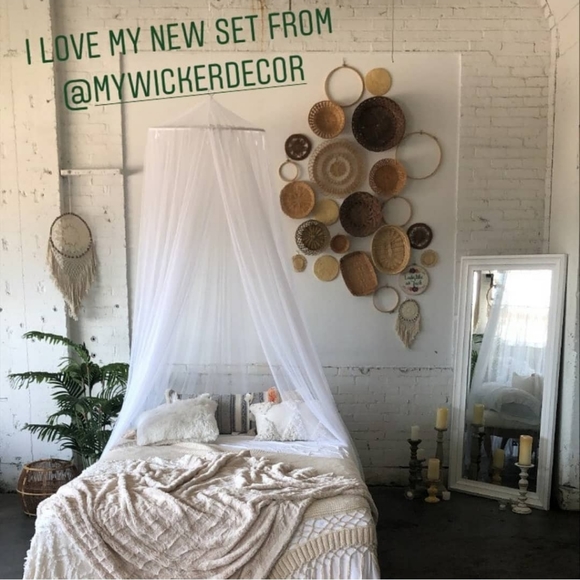 Boho mystery 12 VTG wicker basket wall set! - Picture 11 of 15